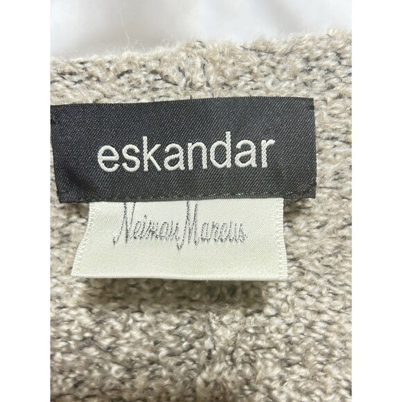 Eskandar Cardigan Sweater‎ Women One Size Brown Oversized Merino Wool Cashmere - Picture 2 of 16